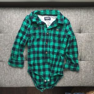 Osh Kosh checkered onesie